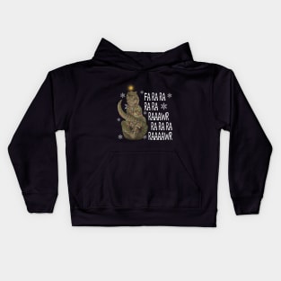 Funny Dinosaur Fa Ra Ra Rawr Rawr Christmas T-Rex Kids Hoodie